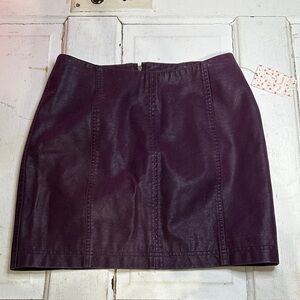 Free People Deep Purple Mini Skirt